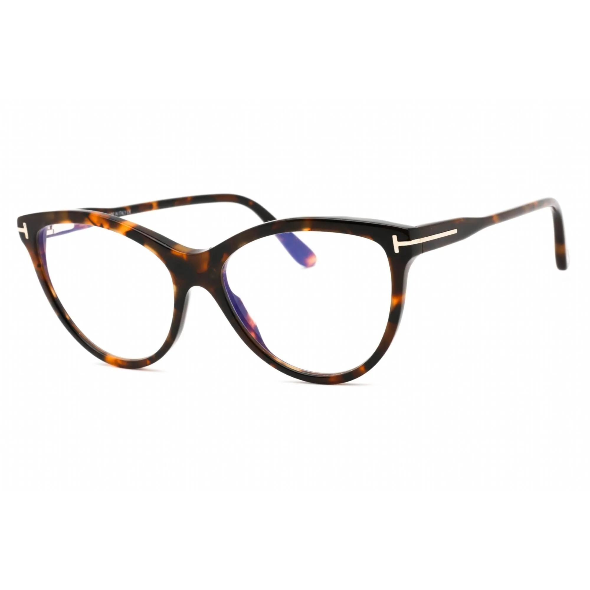Tom Ford Women's Eyeglasses - Vintage Dark Havana Plastic Cat Eye Frame | FT5772-B 052