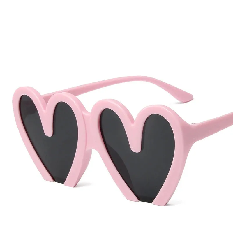 Trendy Heart Punk Retro Sunglasses