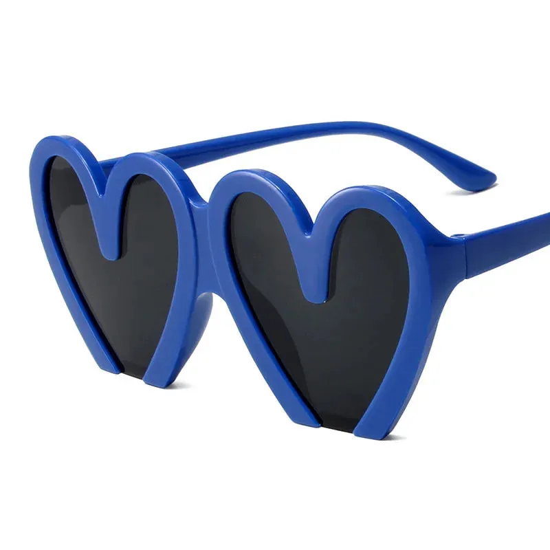 Trendy Heart Punk Retro Sunglasses