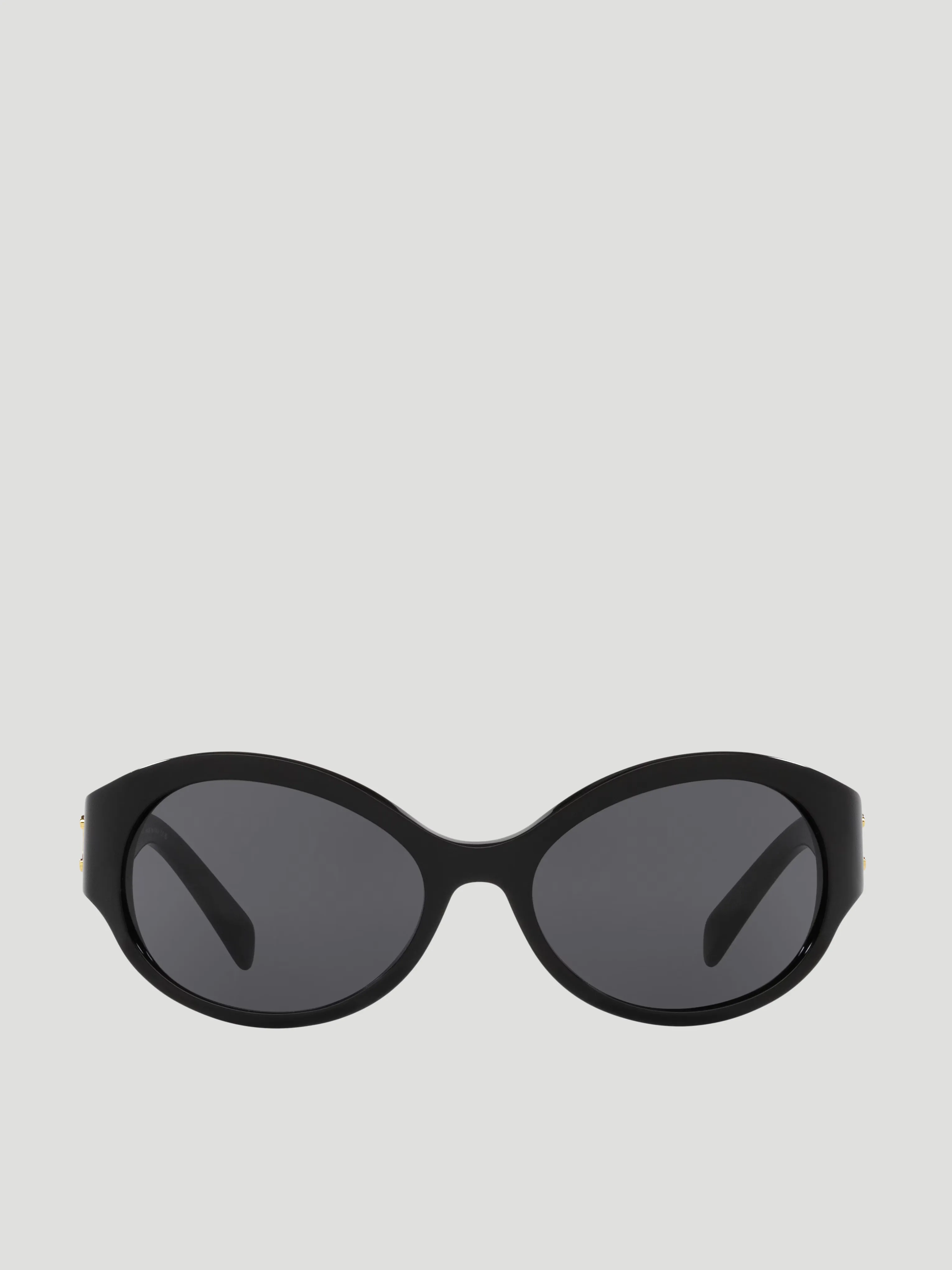 Triomphe Oversized Round-Frame Black Acetate Sunglasses