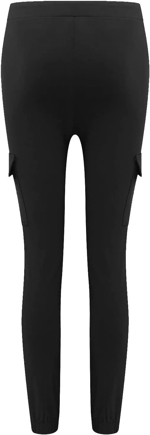 Uillui Military Women Cargo Pants Ripstop Multi-Pockets Corset Leg Bootleg Pant Low Waist Outdoor Hiking Tactical Cargo Pant