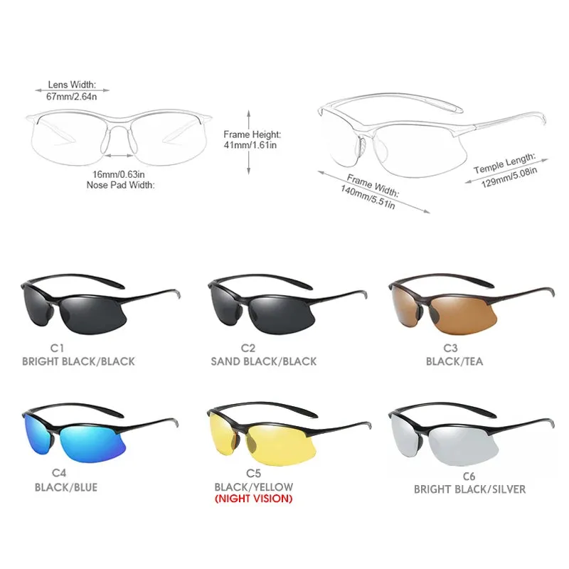 UltraLite TR90 Polarized Sports Sunglasses