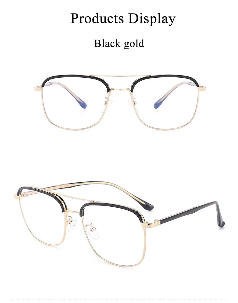Unisex Full Rim Double Bridge TR90 Alloy Frame Eyeglasses Cl20370