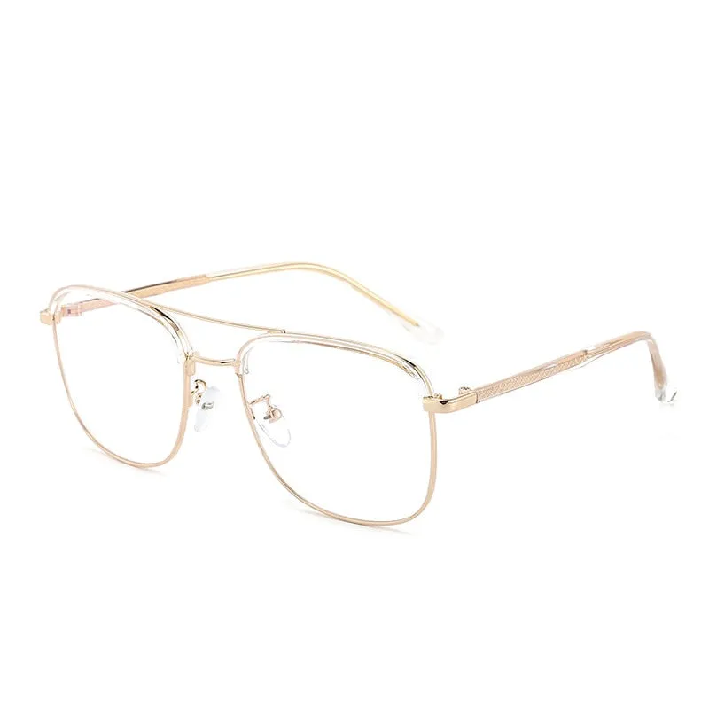 Unisex Full Rim Double Bridge TR90 Alloy Frame Eyeglasses Cl20370