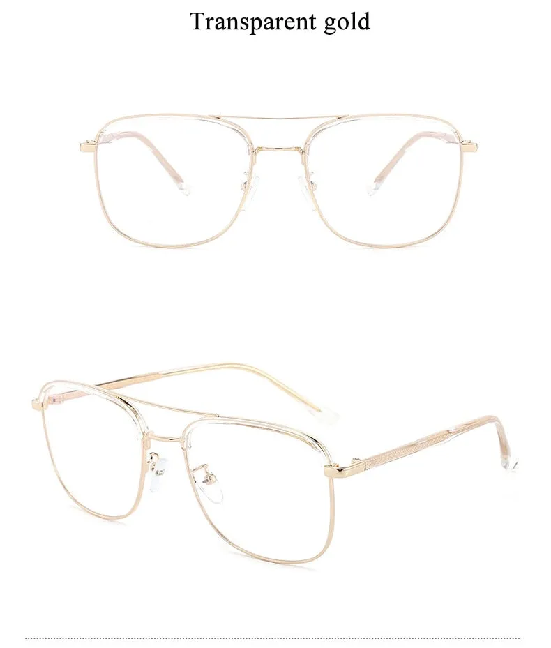 Unisex Full Rim Double Bridge TR90 Alloy Frame Eyeglasses Cl20370