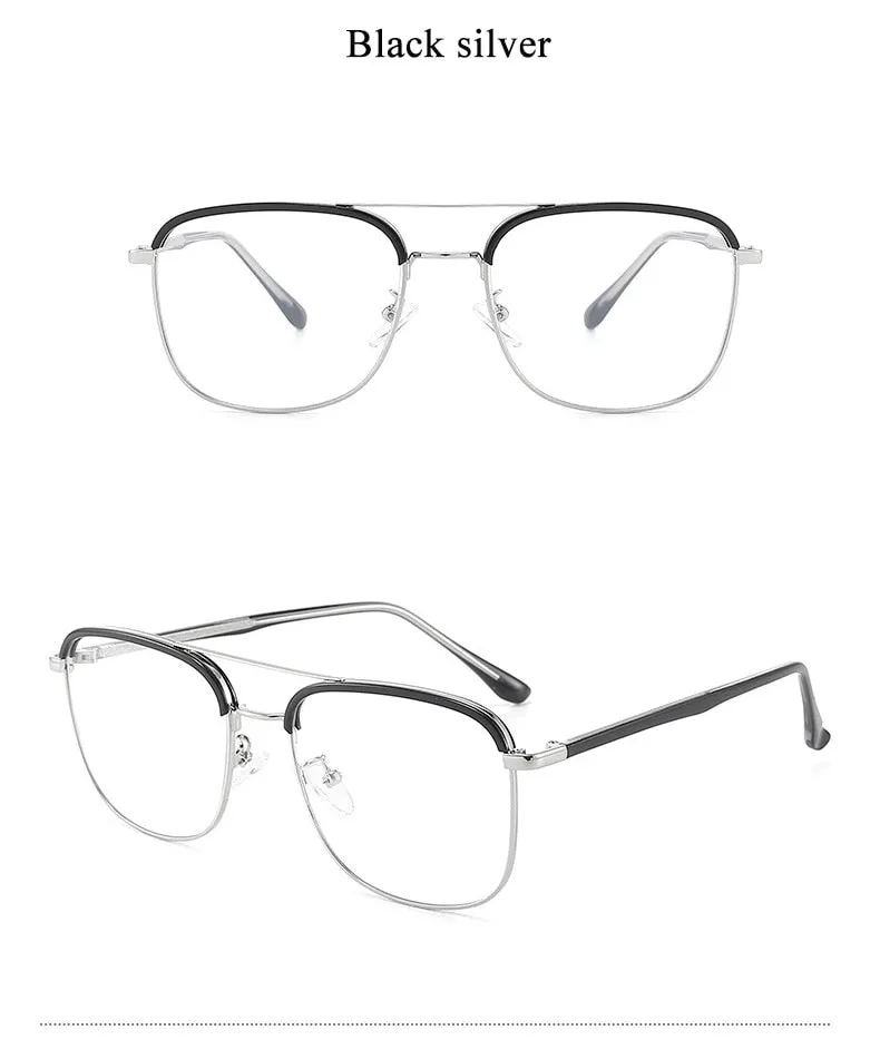 Unisex Full Rim Double Bridge TR90 Alloy Frame Eyeglasses Cl20370