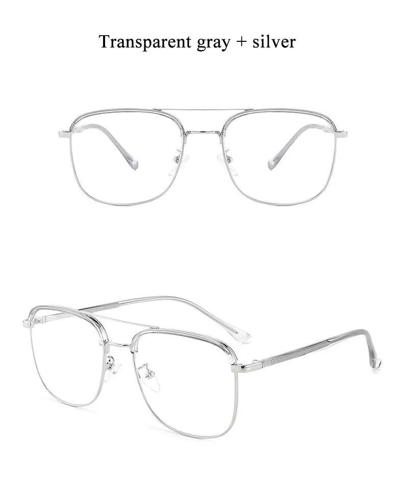 Unisex Full Rim Double Bridge TR90 Alloy Frame Eyeglasses Cl20370
