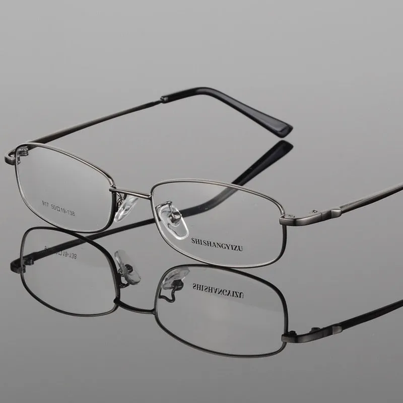 Unisex Full Rim Rectangle Alloy Eyeglasses 917