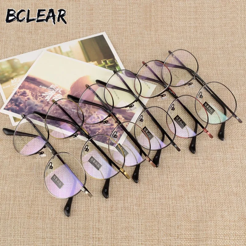Unisex Full Rim Round Alloy Eyeglasses S801