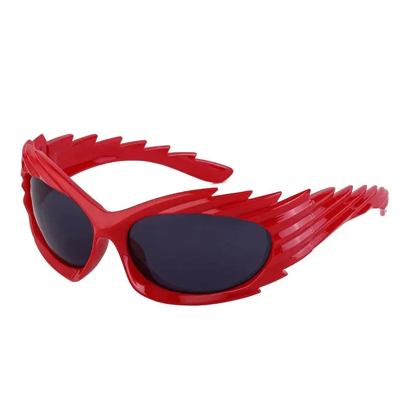Unisex Punk Luxury Gradient UV400 Shades Rectangle Eyewear Sunglasses