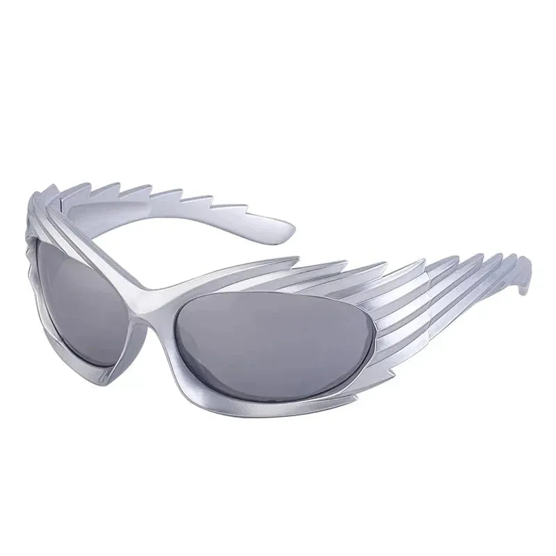 Unisex Punk Luxury Gradient UV400 Shades Rectangle Eyewear Sunglasses