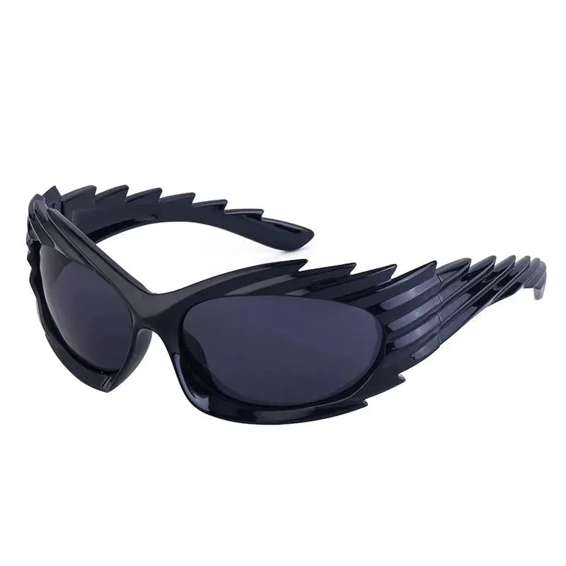 Unisex Punk Luxury Gradient UV400 Shades Rectangle Eyewear Sunglasses