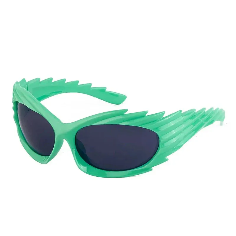 Unisex Punk Luxury Gradient UV400 Shades Rectangle Eyewear Sunglasses