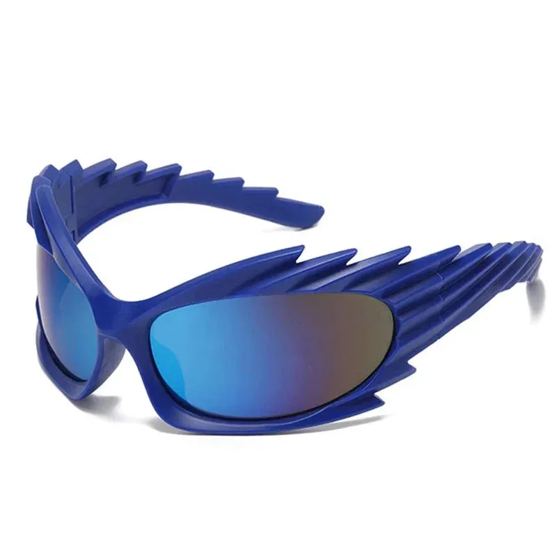 Unisex Punk Luxury Gradient UV400 Shades Rectangle Eyewear Sunglasses