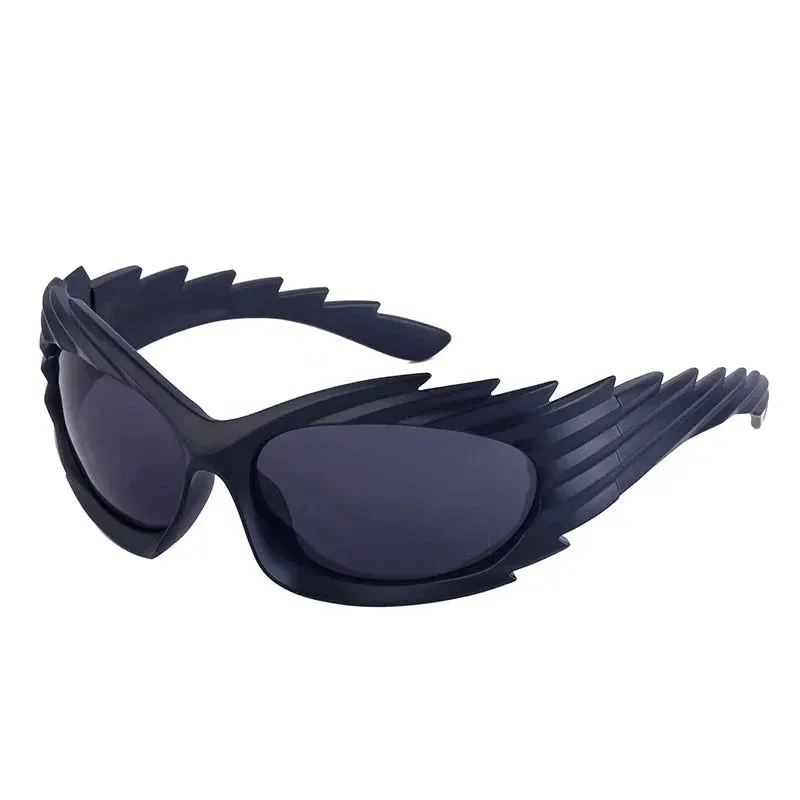 Unisex Punk Luxury Gradient UV400 Shades Rectangle Eyewear Sunglasses