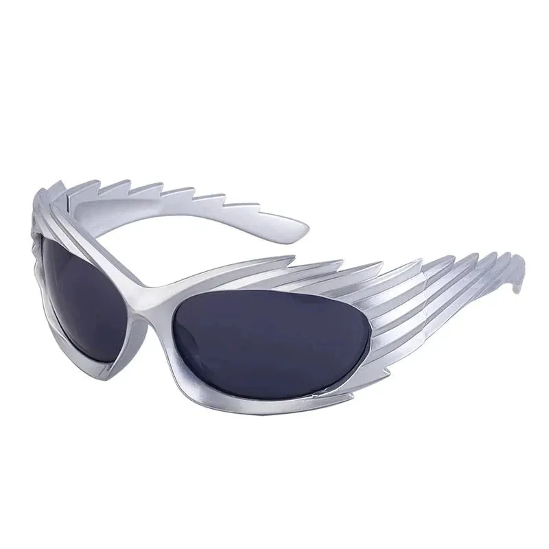 Unisex Punk Luxury Gradient UV400 Shades Rectangle Eyewear Sunglasses