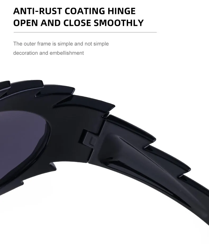 Unisex Punk Luxury Gradient UV400 Shades Rectangle Eyewear Sunglasses