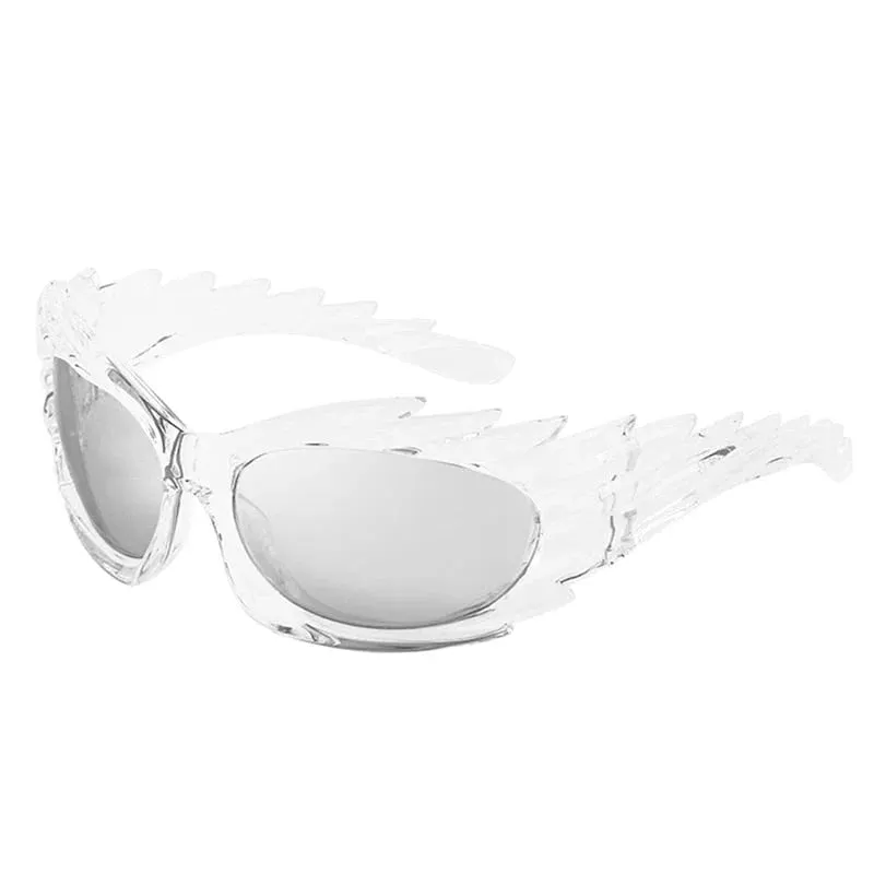 Unisex Punk Luxury Gradient UV400 Shades Rectangle Eyewear Sunglasses