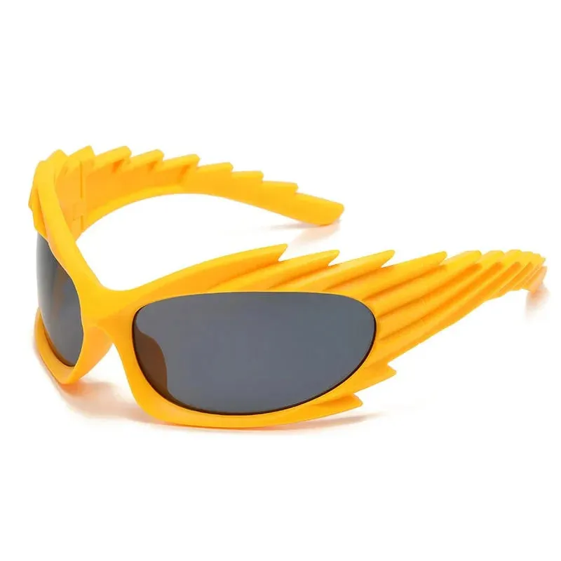 Unisex Punk Luxury Gradient UV400 Shades Rectangle Eyewear Sunglasses