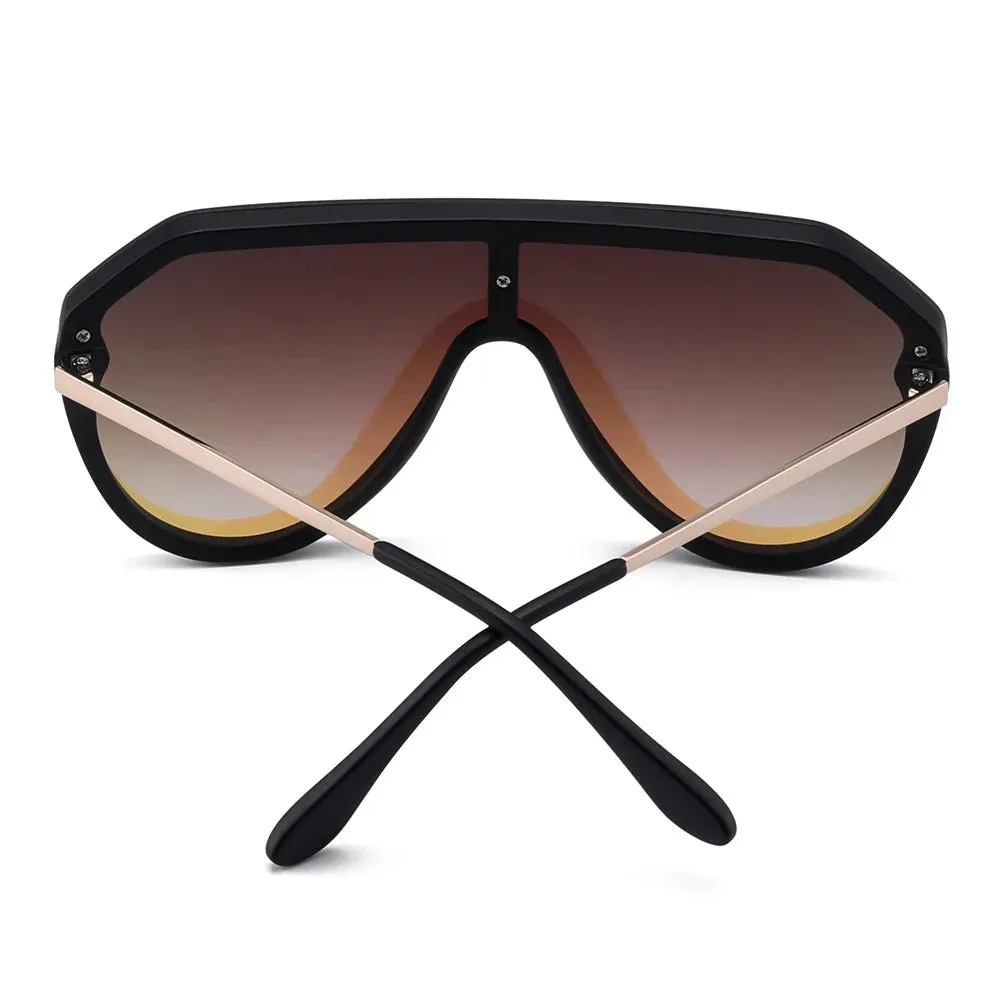 Unisex Shield Sunglasses Oversized Mirror Sunglasses for Women Men UV400