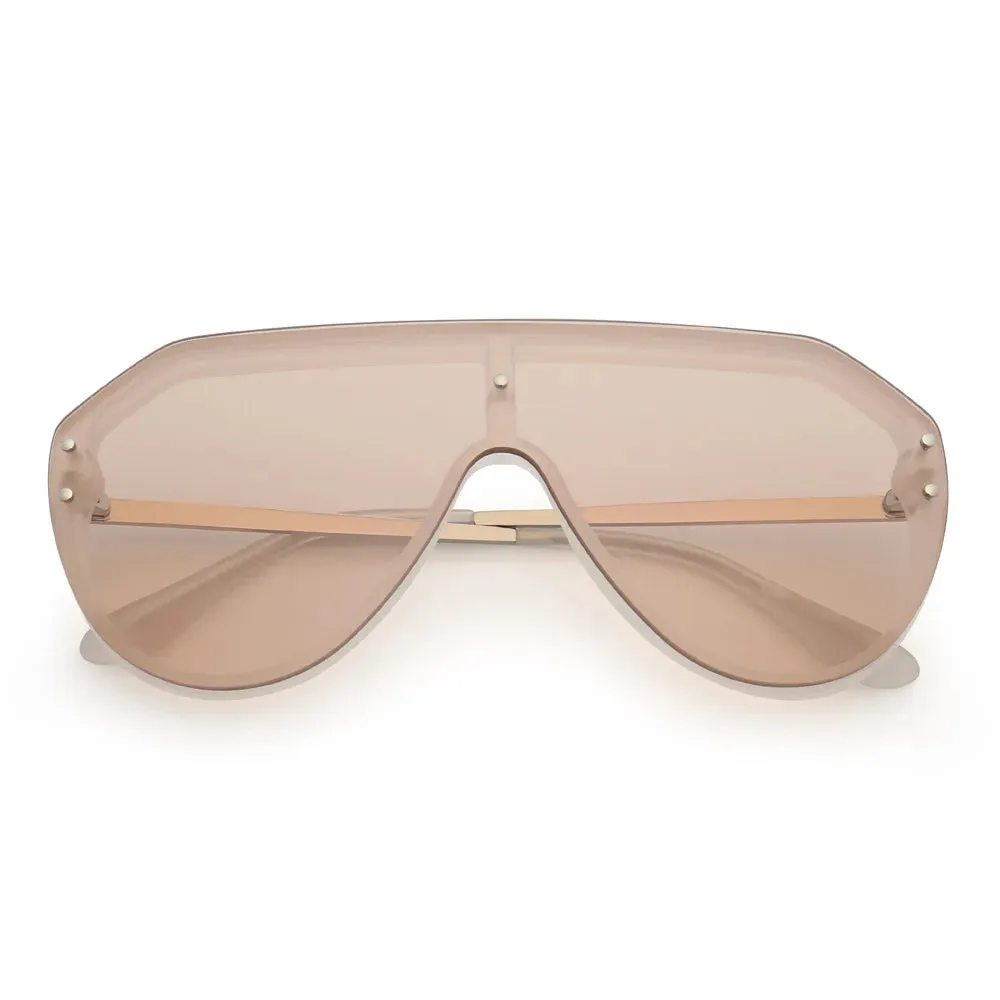 Unisex Shield Sunglasses Oversized Mirror Sunglasses for Women Men UV400
