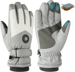Unisex Snow Gloves, Waterproof and Windproof Ski Gloves with Touchscreen Functionality, Anti-Slip
