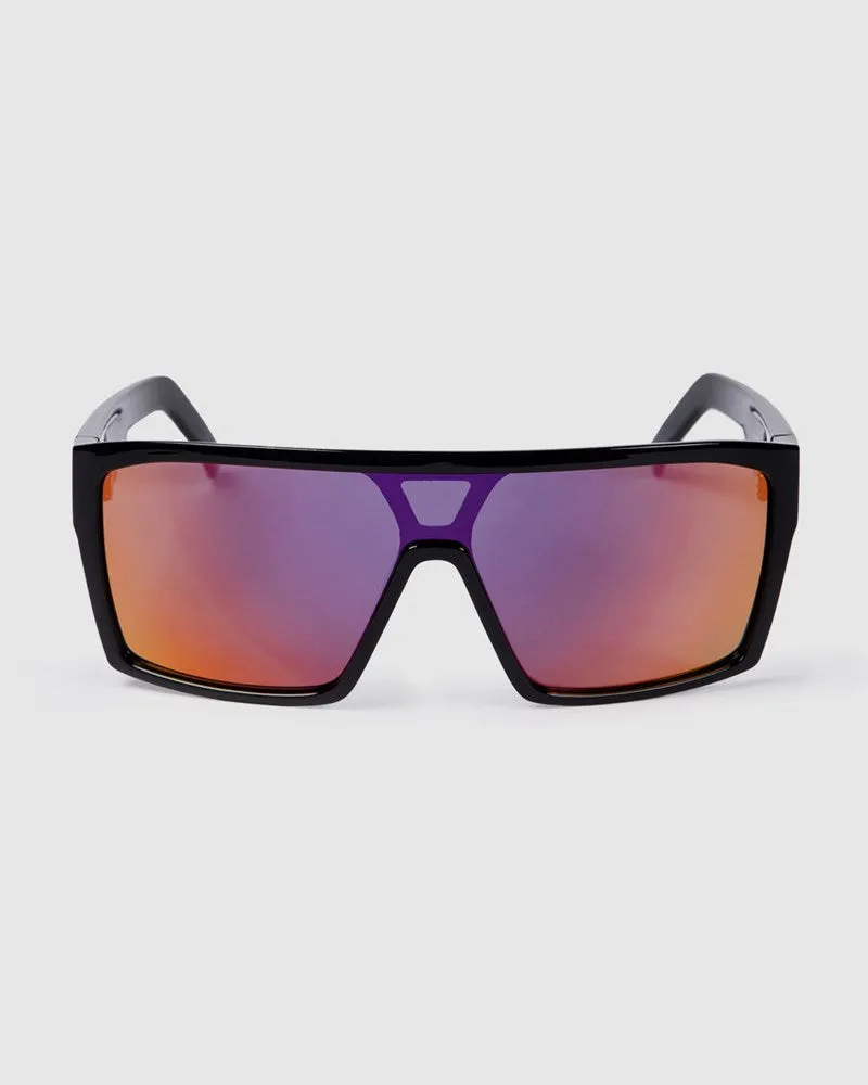 Unit Command Polarised Sunglasses - Black / Purple / Orange
