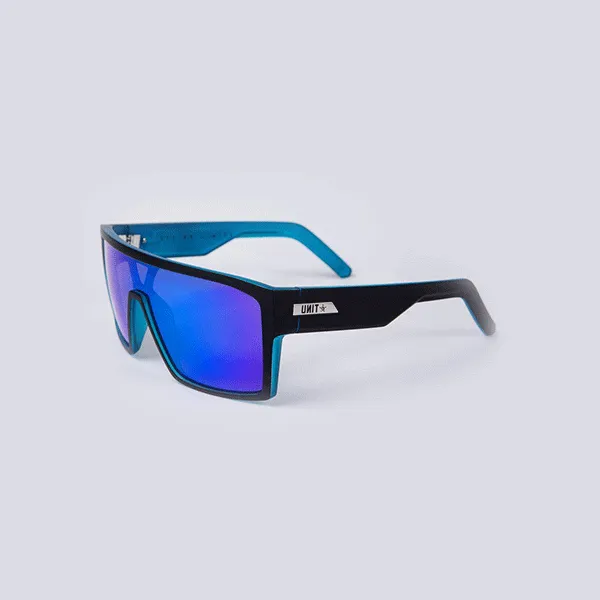 Unit Command Sunglasses Polarised - Black/Sky