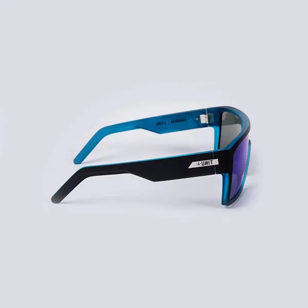 Unit Command Sunglasses Polarised - Black/Sky