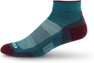 USA Made - Trail Running Ankle Socks - Merino Wool Full Cushion Sock - Moisture Wicking Quarter Crew Running Sock
