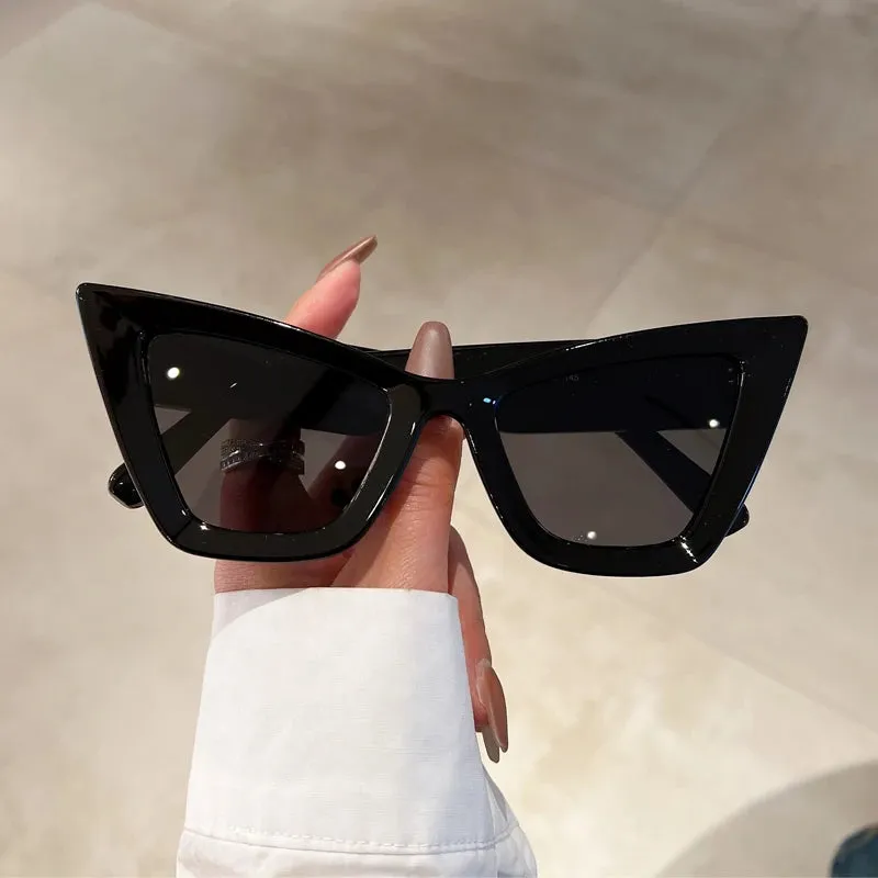 VAIGE Chic Oversized Cat Eye Gradient Sunglasses in Black, Brown, and Tortoise Shell
