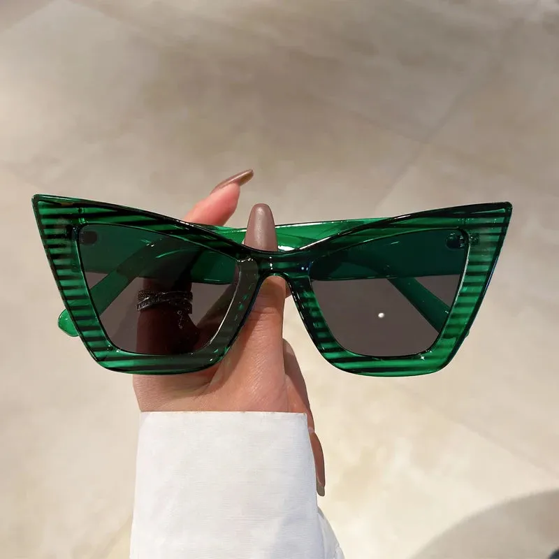 VAIGE Chic Oversized Cat Eye Gradient Sunglasses in Black, Brown, and Tortoise Shell
