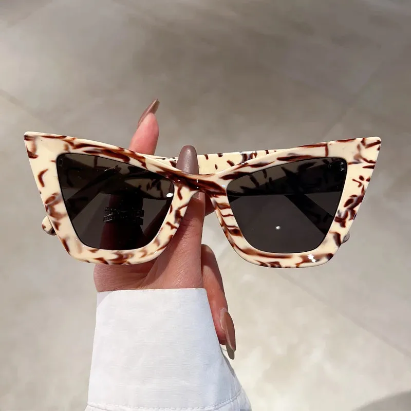 VAIGE Chic Oversized Cat Eye Gradient Sunglasses in Black, Brown, and Tortoise Shell
