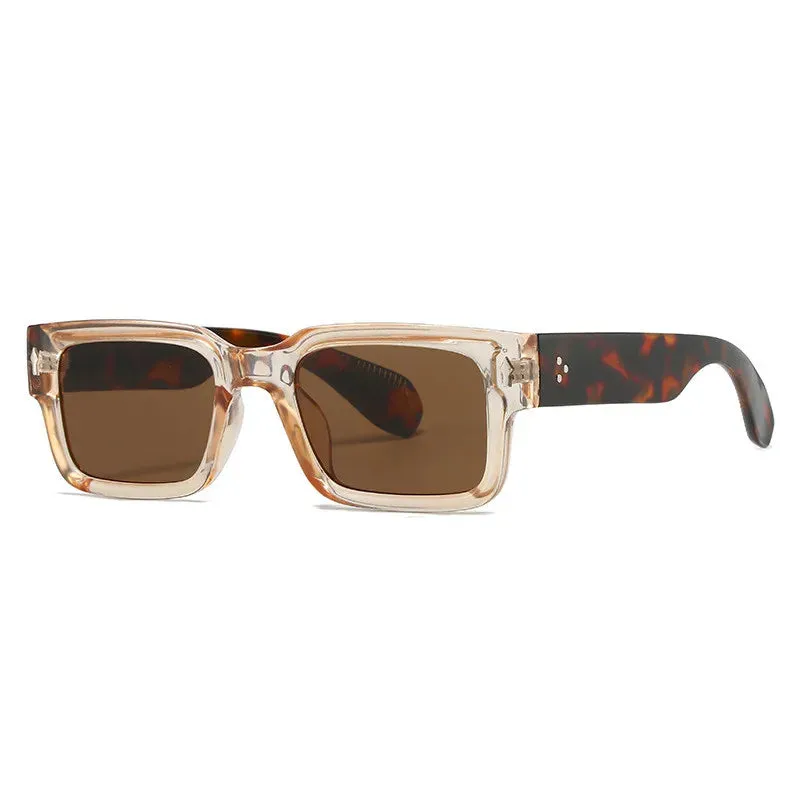 VAIGE Retro Square Sunglasses - Polycarbonate Frame and Lenses, UV400 Protection, 50mm Width, 35mm Height