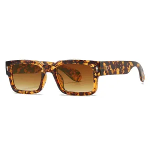 VAIGE Retro Square Sunglasses - Polycarbonate Frame and Lenses, UV400 Protection, 50mm Width, 35mm Height