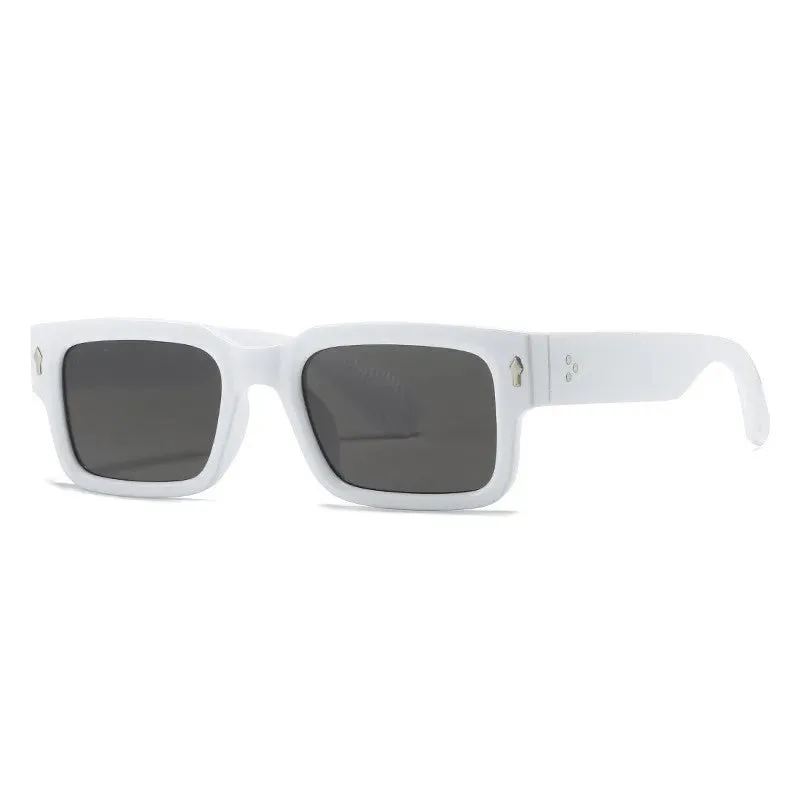 VAIGE Retro Square Sunglasses - Polycarbonate Frame and Lenses, UV400 Protection, 50mm Width, 35mm Height