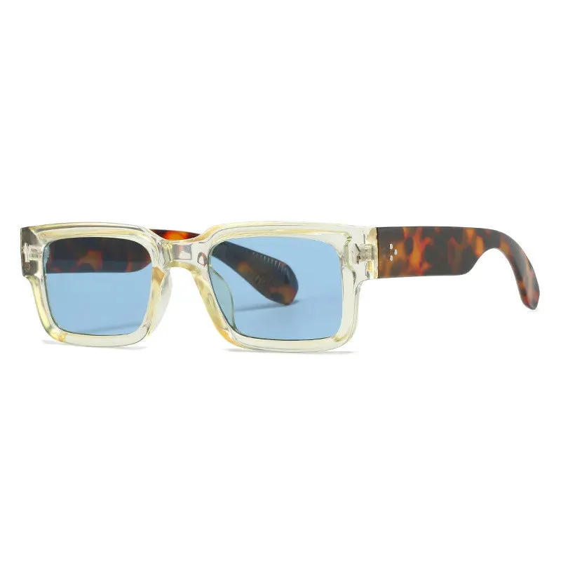 VAIGE Retro Square Sunglasses - Polycarbonate Frame and Lenses, UV400 Protection, 50mm Width, 35mm Height