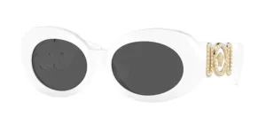 Versace Medusa Biggie Oval Sunglasses White