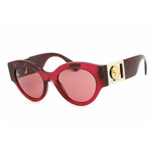 Versace Women's Sunglasses - Transparent Burgundy Plastic Cat Eye | VE4438B 538569