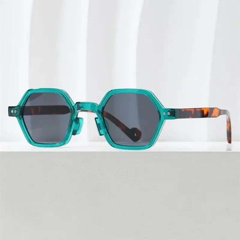 Vibrant Hexagon Retro Sunglasses