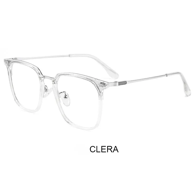 Vicky Unisex Full Rim Square Tr 90 Alloy Reading Glasses 8002