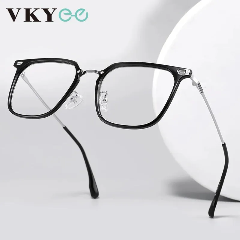 Vicky Unisex Full Rim Square Tr 90 Alloy Reading Glasses 8002