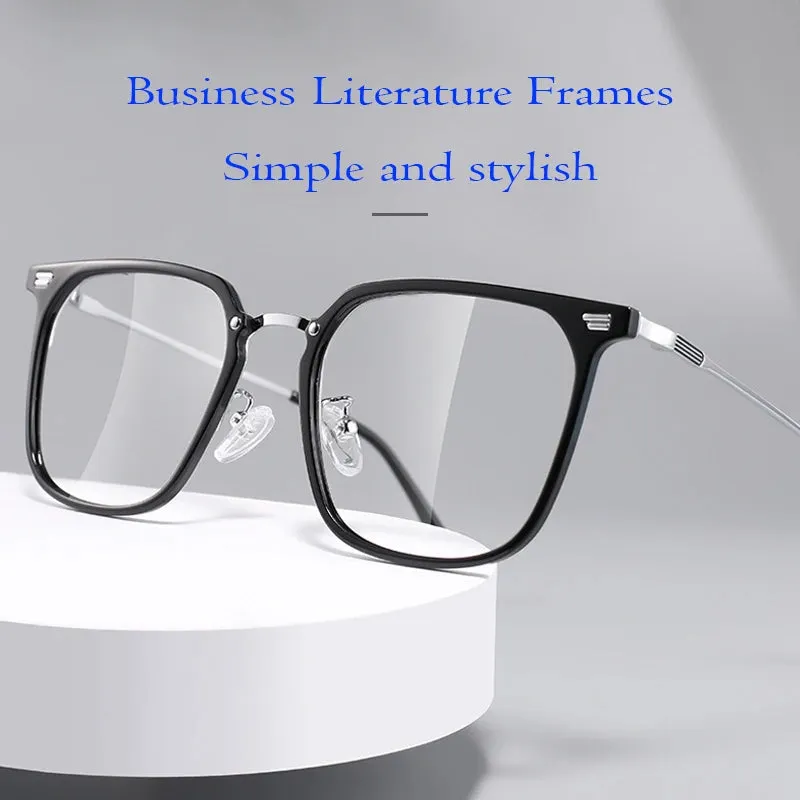 Vicky Unisex Full Rim Square Tr 90 Alloy Reading Glasses 8002
