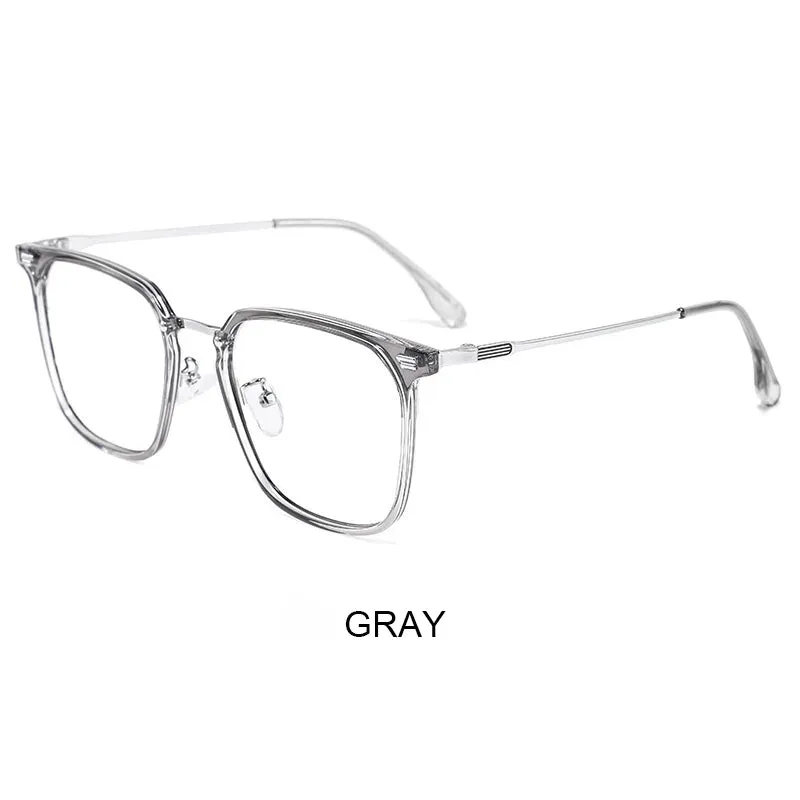 Vicky Unisex Full Rim Square Tr 90 Alloy Reading Glasses 8002
