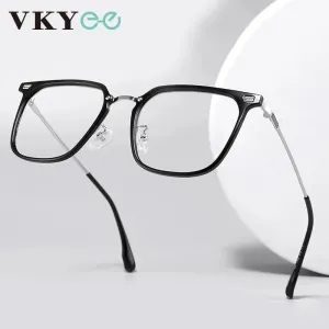 Vicky Unisex Full Rim Square Tr 90 Alloy Reading Glasses 8002