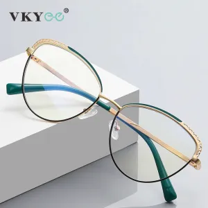 Vicky Unisex Full Rim Tr 90 Stainless Steel Butterfly Reading Glasses 3111