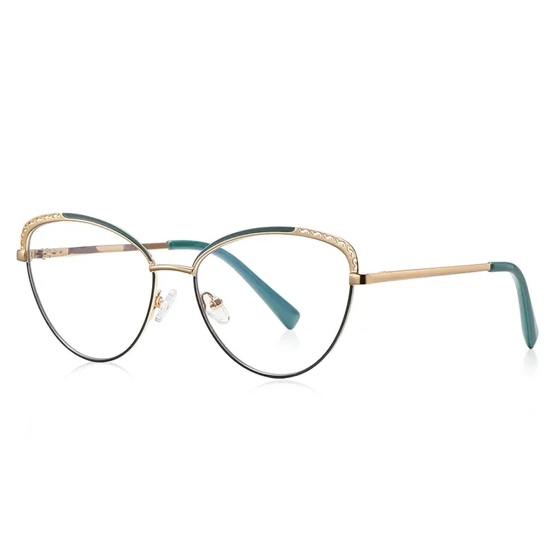 Vicky Unisex Full Rim Tr 90 Stainless Steel Butterfly Reading Glasses 3111