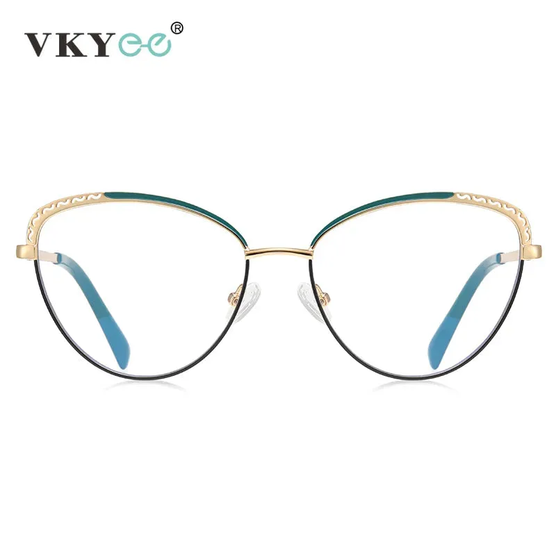 Vicky Unisex Full Rim Tr 90 Stainless Steel Butterfly Reading Glasses 3111