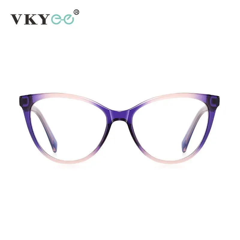 Vicky Unisex Full Rim Tr 90 Stainless Steel Cat Eye Reading Glasses 2136