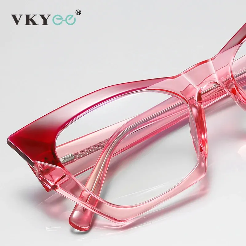 Vicky Unisex Full Rim Tr 90 Titanium Cat Eye Reading Glasses 2158